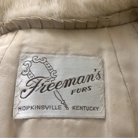 Tourmaline white blonde mink Vtg coat jacket pristine condition pockets collar M - Picture 4 of 13